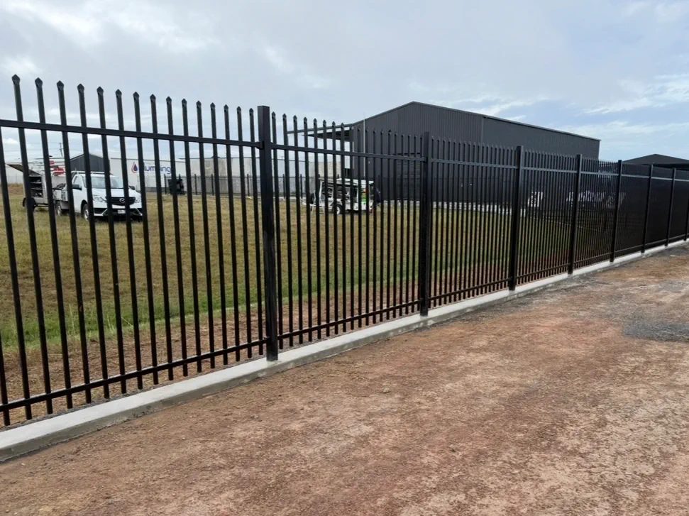 Steel fencing project on external yard