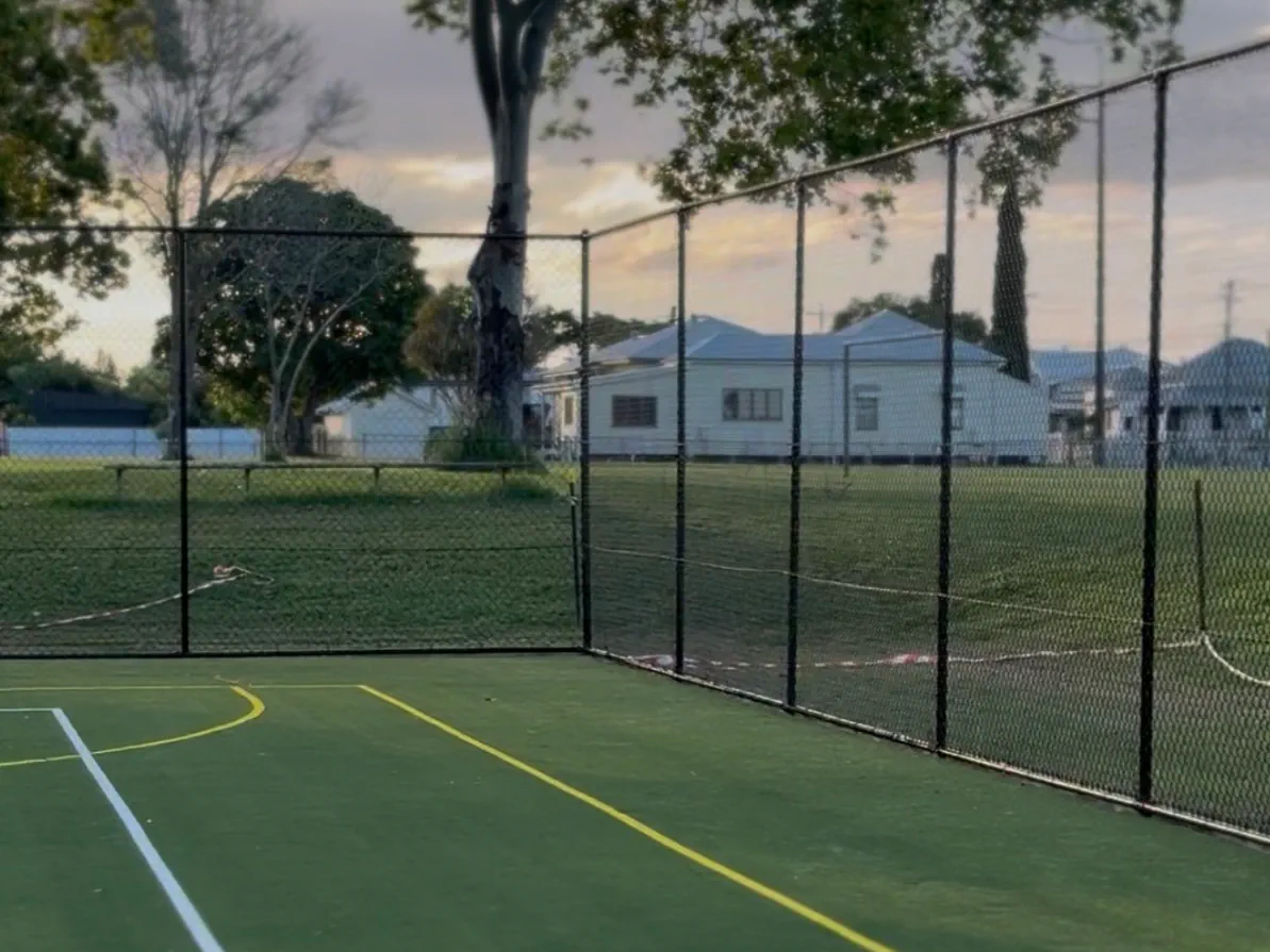 Tennis court fencing project by James Clifford Carpentry