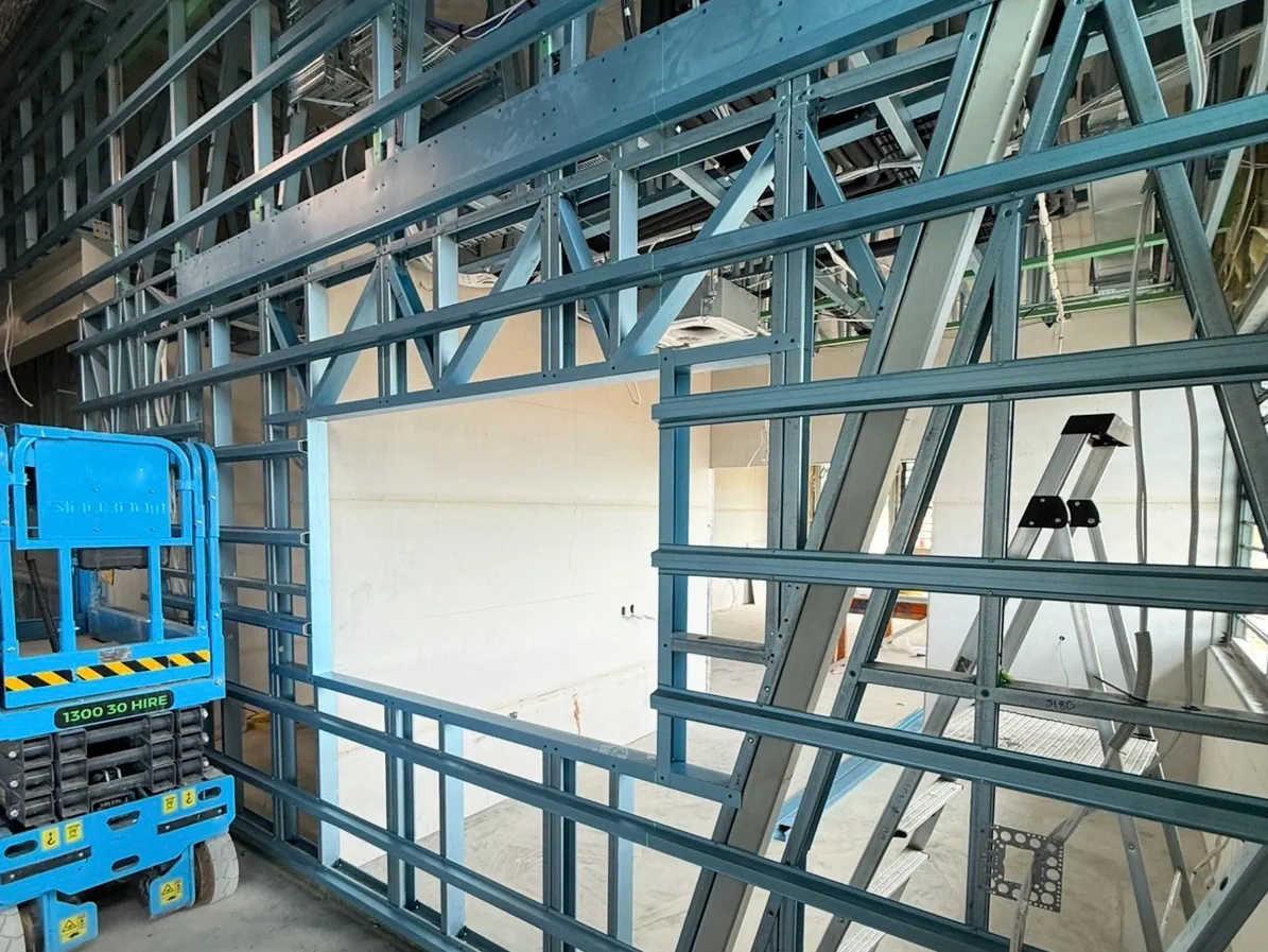 Blue steel framing project